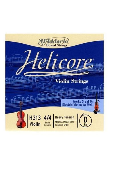 Daddario H313H Violin String Set - Helicore Violin Re, 4/4 Heavy