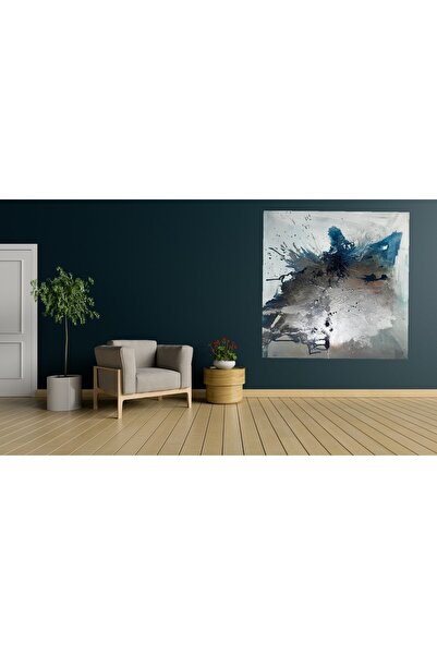 HDART Soyut Fırça Darbeli Kanvas Duvar Tablosu