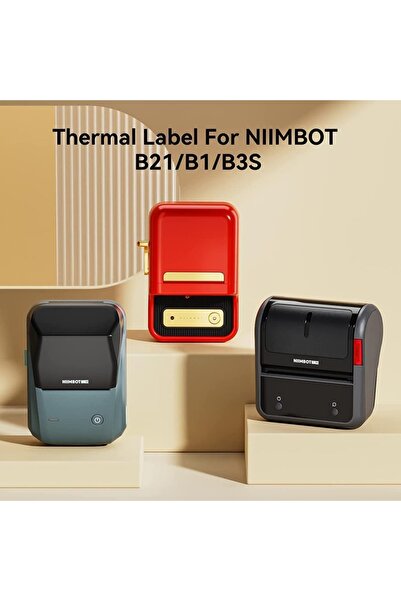NiiMbot 50x30mm Beyaz Etiket B21/b1/b3s Için 230 Adet Yırtılmaz, Sudan Ve Yağdan Etkilenmez