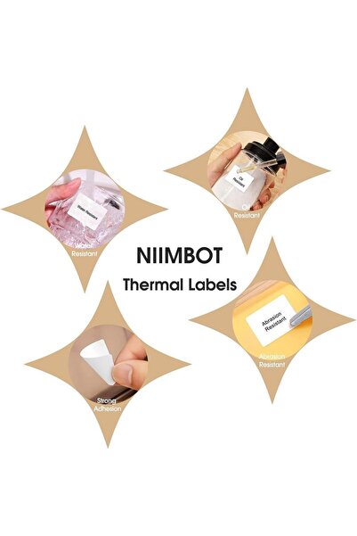 NiiMbot 50x30mm Beyaz Etiket B21/b1/b3s Için 230 Adet Yırtılmaz, Sudan Ve Yağdan Etkilenmez
