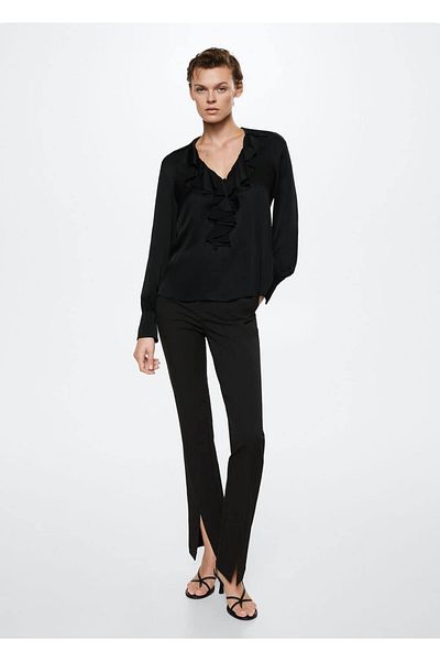 MANGO Woman Flounce Collar Blouse