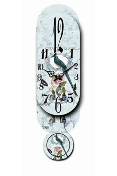 MBA Wooden Clocks Mb Pendulum Bird Wall Clock 26,5X8X3,5 cm |   Natural and Decorative Wall Clock