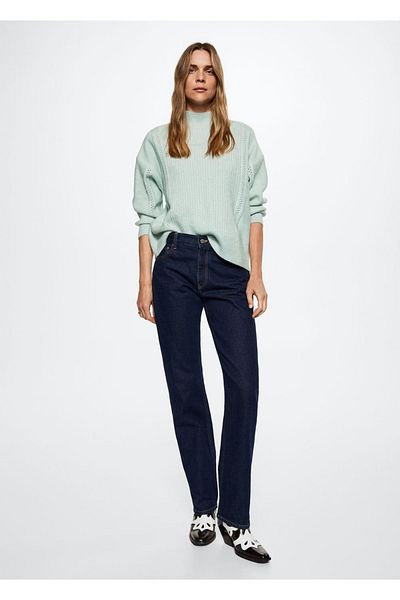 MANGO Woman Perkins Collar Knitwear Sweater