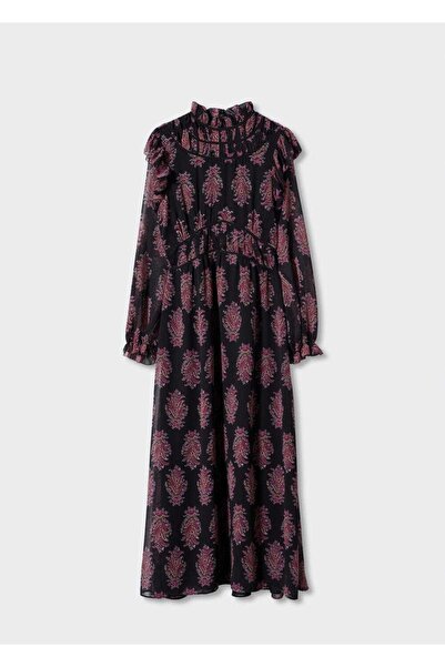 MANGO Woman Barok Desenli Elbise
