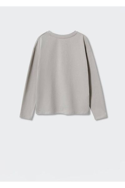 MANGO Kids Tricou Gri Pentru Copii
