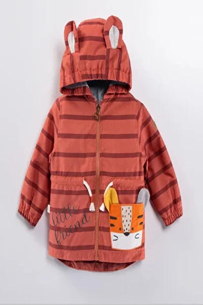 PODIUM GYM Trend New Season Winter/spring Cute Lion Patterned Cool Raincoat with Ears