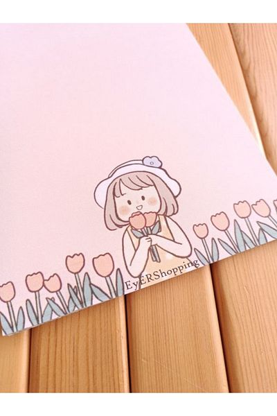 EyER Shoping Cute Girl To Do List Memo Pad Design Notebook