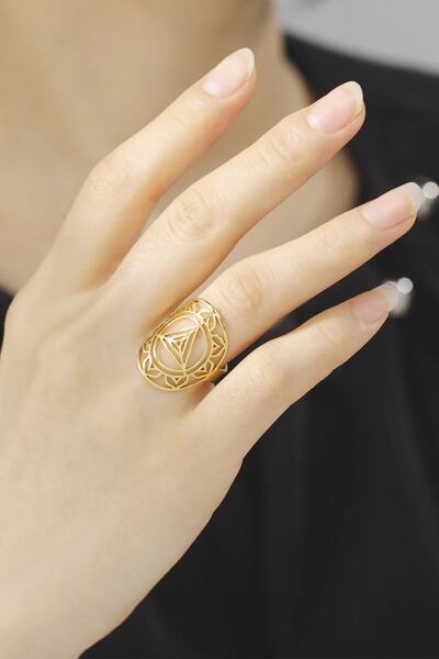 Sihirli Titreşimler Kali Yantra Ayarlanabilir Paslanmaz Çelik Yüzük Aşk Ve Fi...