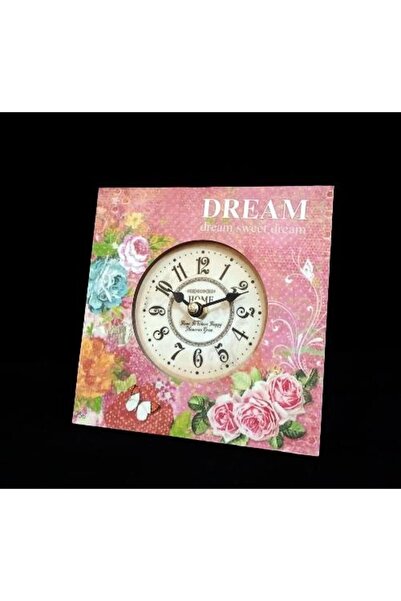 MBA ساعة طاولة ذات طابع حلمي من إم بي كار (16×16×3 سم) |   ساعة طاولة خشبية مزخرفة