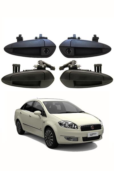 ZENON Fiat Linea Dış Kapı Kolu 4 Kapı Için Toplam 4 Parça Takım Halinde