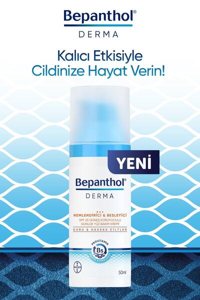 Bepanthol Derma Nemlendirici ve Besleyici Spf 25 Kuru ve Hassas Ciltler Için 50 ml