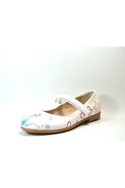 Onlo Ayakkabı El.427 Balerina Fete Ortopedici Velcro Alb
