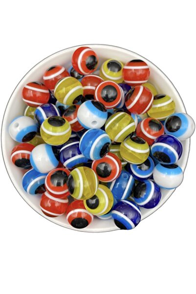 Hedef Bijuteri 10 قطعة 16 مللي متر مختلط اللون مستدير أكريليك خرز عين الشر ، ...
