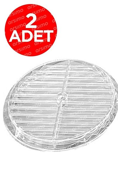 ÇEÇEN HOME (2 Pieces) Transparent Natural Gas Vent Chimney Cover| Window Glass Vent Cover 18 Cm