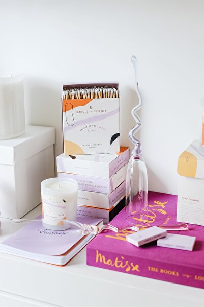 Candle and Friends No.3 Spicy Mimosa Uzun Beyaz Uçlu Kibrit Kutusu