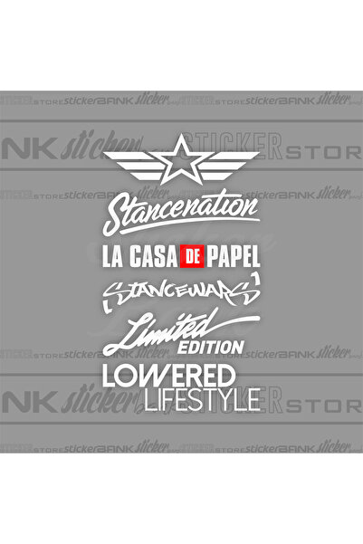 Sticker Bank مجموعة ملصقات النوافذ الخلفية - ملصق سيارة 8 قطع