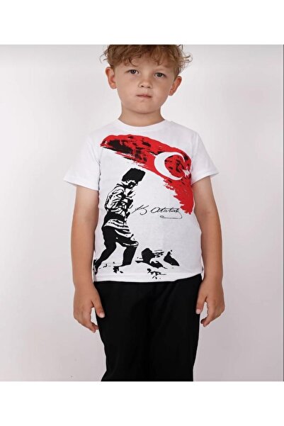 FATELLA Children's Short Sleeve Ataturk Printed Long Sleeve 23 April 10 Novem...