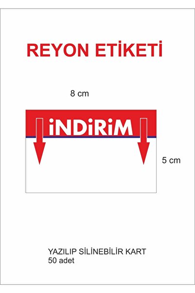 Hsn Reyon Etiketi 5x8 Cm Karton Yazılıp Silinir 50 Adet