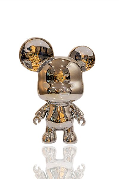 beyazsarayhomeconcept Dekoratif Silver Bear Kucuk 27x22x36 Cm
