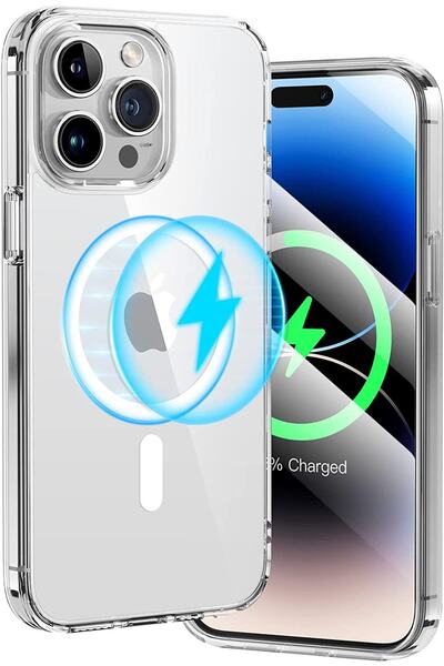 m.tk moveteck Apple Iphone 14 Pro Kılıf Crystal Clear Magsafe Darbeye Dayanık...