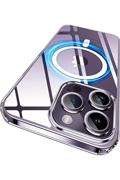 m.tk moveteck Apple Iphone 14 Pro Max Kılıf Şeffaf Sararmaz Magsafe Manyetik ...