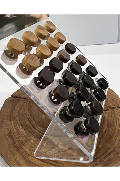 Karınca Piercing Ahşap Kulak Memesi Küpesi - Fake Tünel Piercing