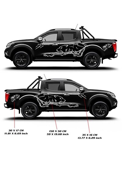 Melek Pazarı Vahşi Aslan Off Road Yan Gövde Sticker. Wild Life Off Road Stick...