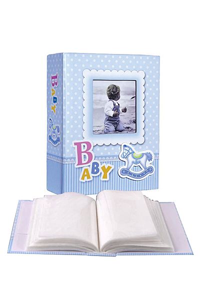 GünTech 10x15 200 Luxury Baby Album Φωτογραφιών με Παράθυρο Μπλε