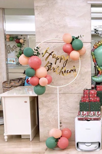 Larenya Circle Balloon Stand - Round Balloon Decoration Stand - Birthday Footed Balloon Decoration Stand