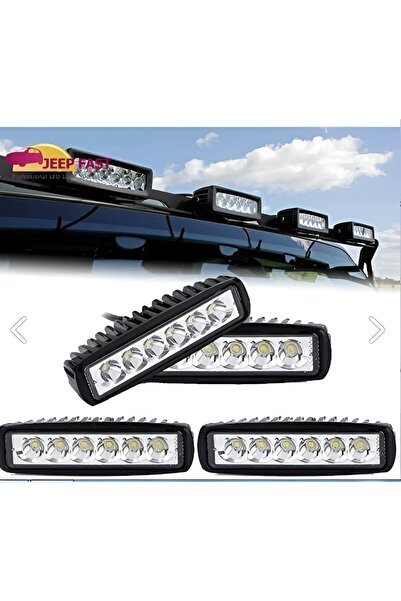 ENGAKSESUAR 2 Adet 6 Ledlı Metal Kasa18 W Off-road Led Isik Gündüz Fari Sis L...