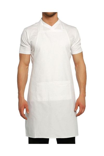 DrMia Unisex White Kitchen Waiter Cook Chef Work Apron