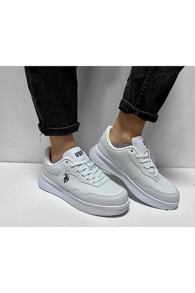 U.S. Polo Assn. Πόλο Ασν των ΗΠΑ. Όνομα Λευκό Χρώμα Απλά αθλητικά αθλητικά παπούτσια σε στυλ Abe