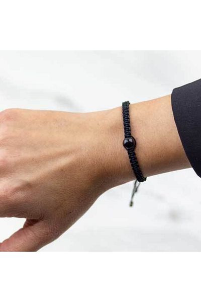 Lara Karma Macrame Bracelet Special for Zodiac Signs Capricorn-onyx