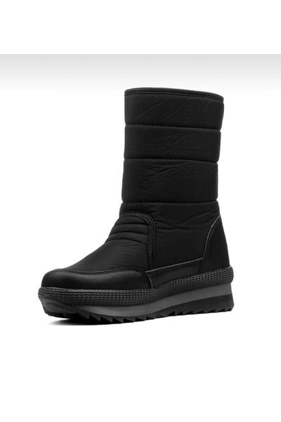 Alves Altuntaş - Unisex Non-Slip Fur Anatomical Boots - Black