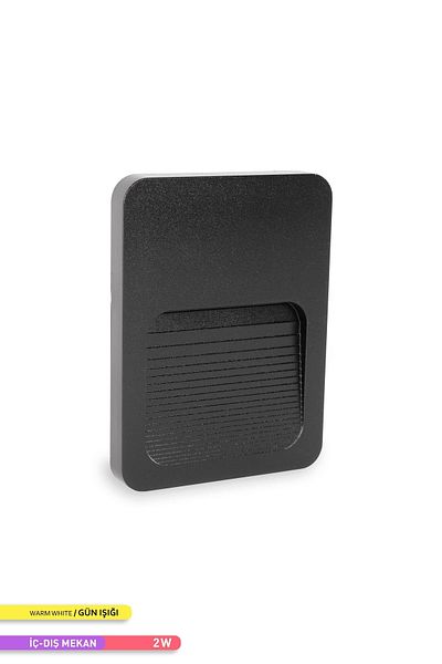 ACK Likia Led Wall Luminaire 3000K Daylight 2W Black Case Wall Sconce