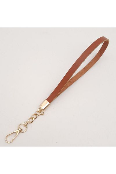 angel çanta aksesuar Πραγματικό δέρμα Tan Color Chain Handle με ελαφρύ χρυσό μέταλλο
