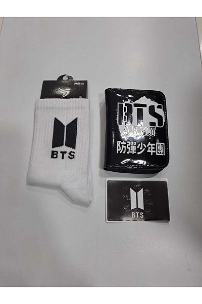 GC GÖKHAN CLUB Σετ αυτοκόλλητων πορτοφολιού Bts Sock 3 τεμ