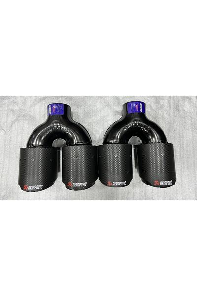 Akrapovic (YERLİ) 90 Lık Çiftli Eşit Egzoz Ucu Çiftli Sağ-sol