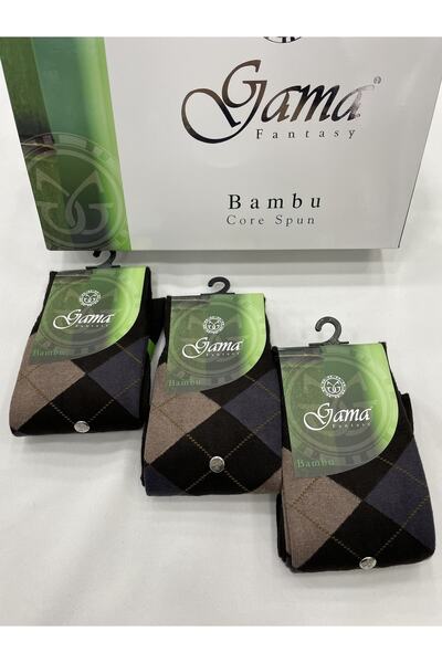 Gama Çorap 3 части бамбукови 100% естествени дебели зимни мъжки карирани чорапи без найлон