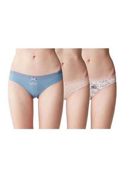 U.S. Polo Assn. Licensed Uspa Cotton Salmon Slip Panties - Pack of 3
