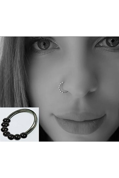 Mens nose ring black clearance