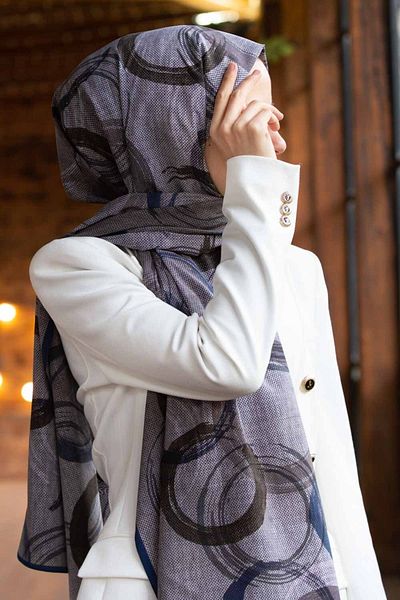 Vissona Γυναικείο πέτρινο σάλι πολυτελείας Medina Silk Color