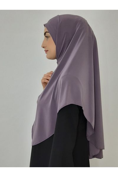 Ayselcehobi Lilac Malaysia Model Prayer Cloth - Khımar and Large Scarf Ready
