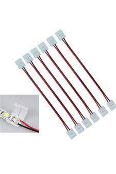 LEDONLİNE 5 Adet 5050 2 Pin Şerit Led Ekleme Aparatı 3 Çipli 15 Cm Kablo