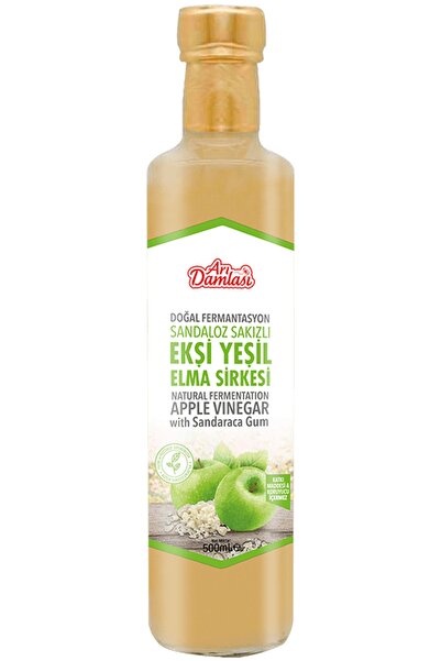 Arı damlası Sandaloz Sakızlı Ekşi Yeşil Elma Sirkesi 500 Ml