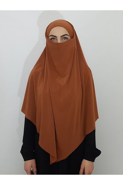 nazenin export Souffle Ready Tied Peceli Large Scarf Hıjap Tile Suitable for Hajj and Umrah