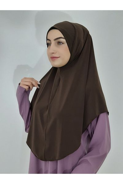 R&S modibone Prayer Cloth Ready Large Scarf for Hajj and Umrah Hıjap Malaysia Model Brown