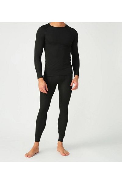 Tutku Ανδρικό Σετ Μαύρο Thermal Bottom Top
