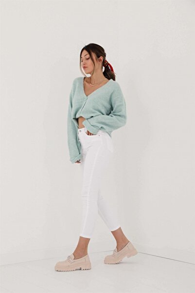 LAMİRA White Skinny Leg Skinny High Waist Ultra Flexible Jeans