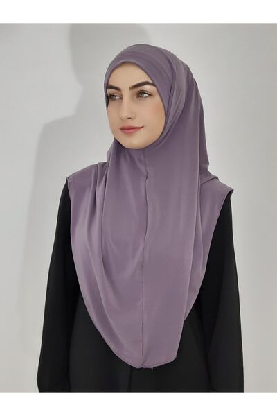 Ayselcehobi Namaz Örtüsü Hazır Büyük Esarp Malezya Modeli Khimar Hac Ve Umre Icin Uygundur Lavanta Renk